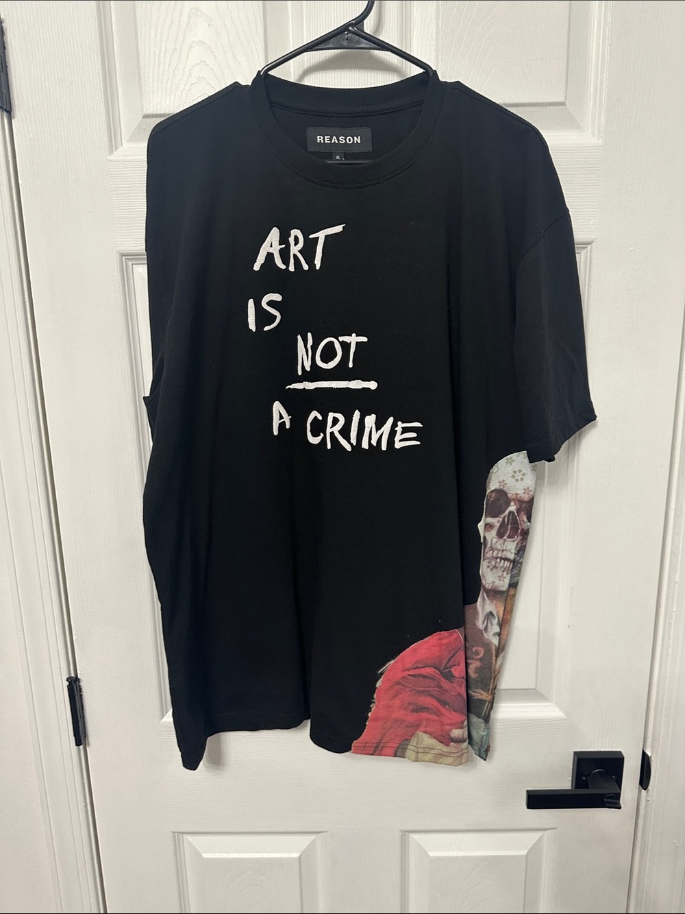 Reason Black Graphic Print 'Art Is Not A Crime' Wall Art